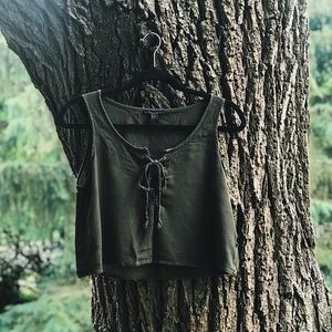 Forever 21 Army green crop top